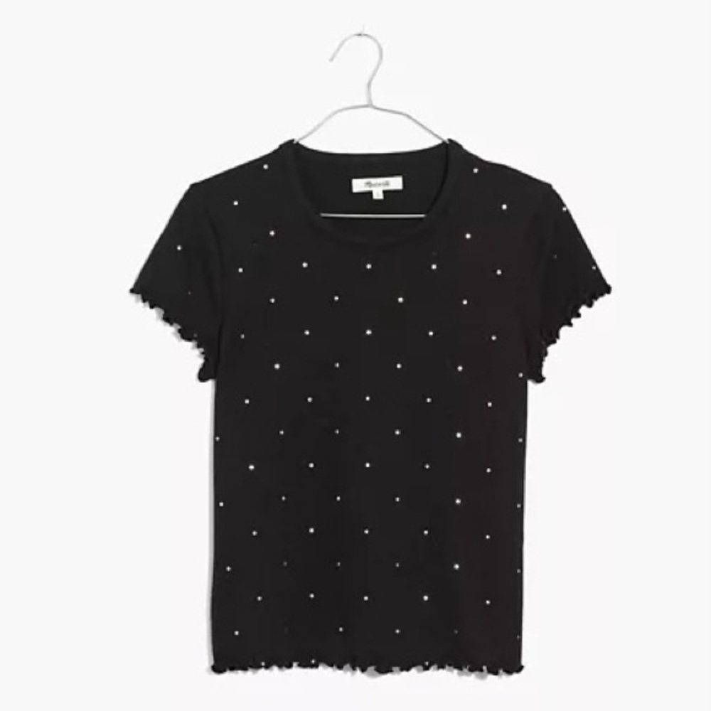 NWT Madewell Baby Tee in Metallic Dot